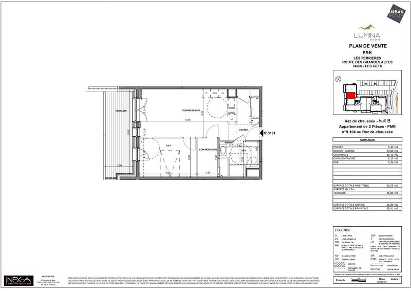 Appartement - 51 m² - 2 pièces
