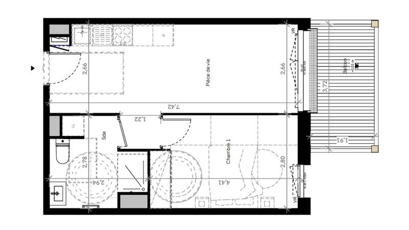 Appartement - 39 m² - 2 pièces