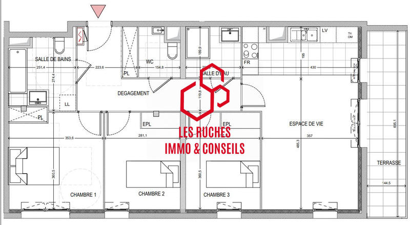 Appartement - 84 m² - 4 pièces