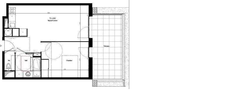 Appartement - 43 m² - 2 pièces