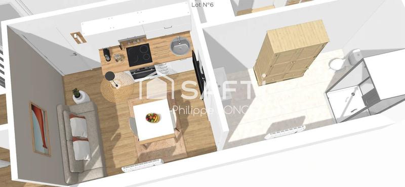 Appartement - 18 m² - 1 pièce