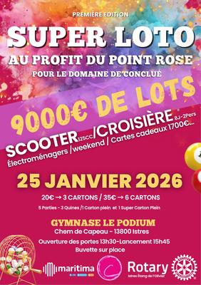 Super Loto solidaire du Rotary club Istres au profit du Point Rose