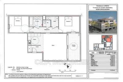 Appartement - 76 m² - 3 pièces