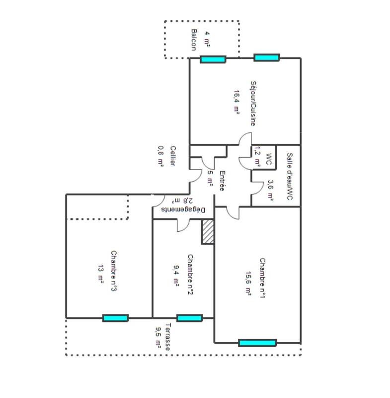 Appartement - 67 m² - 4 pièces