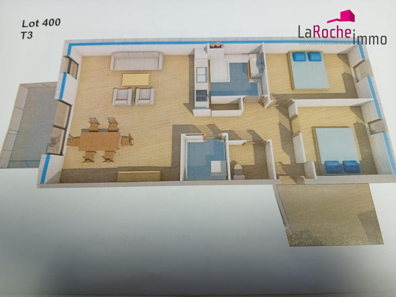 Appartement - 74 m² - 3 pièces