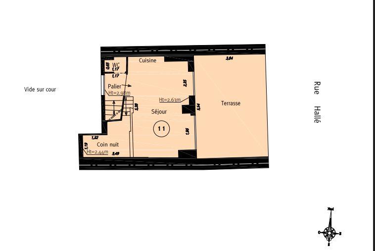 Duplex - 46 m² - 2 pièces