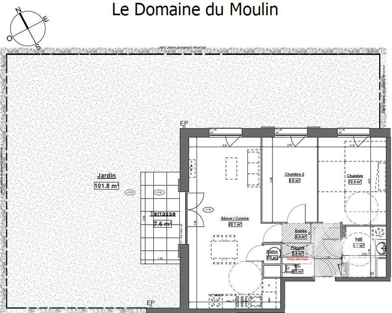 Appartement - 61 m² - 3 pièces