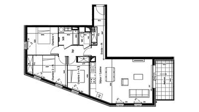 Appartement - 86 m² - 4 pièces