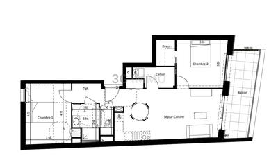 Appartement - 66 m² - 3 pièces