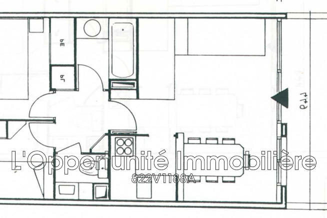 Appartement - 34 m² - 3 pièces