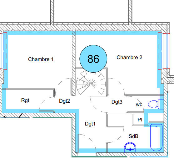 Appartement - 88 m² - 4 pièces