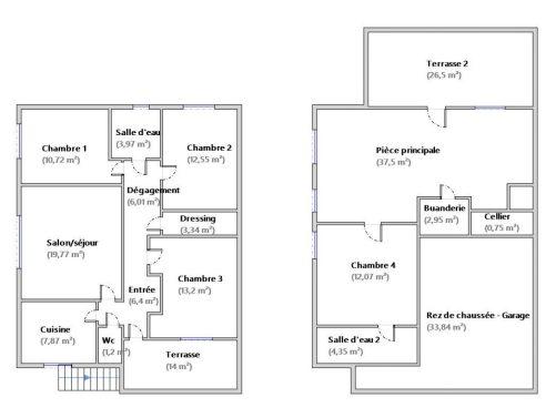 Maison - 142 m² - 8 pièces