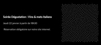 Dégustation : vins et mets italiens