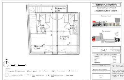 Appartement - 55 m² - 3 pièces