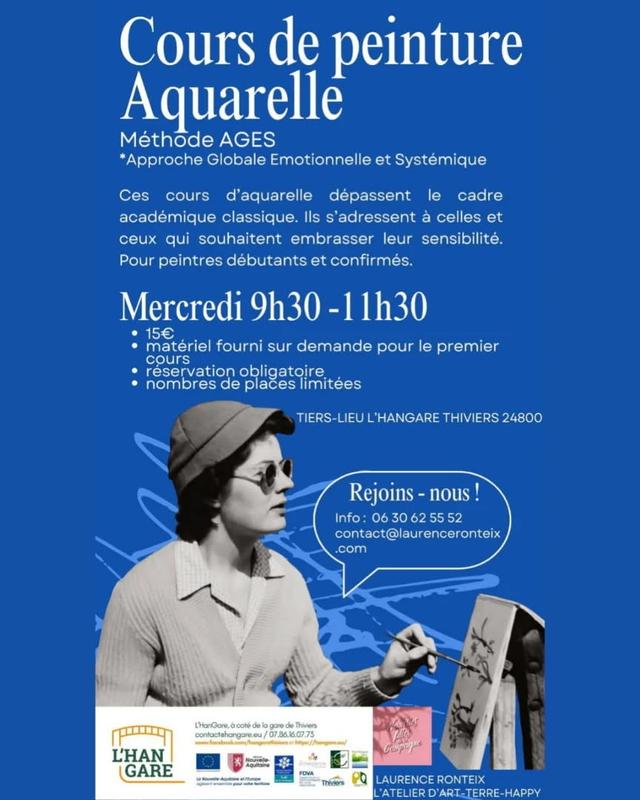 Atelier d'aquarelle sensible