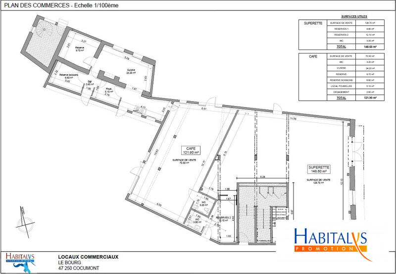 Hôtellerie / Restauration - 122 m²