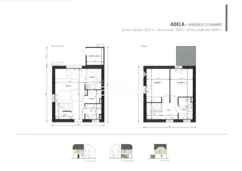 Maison - 59 m² - 3 pièces