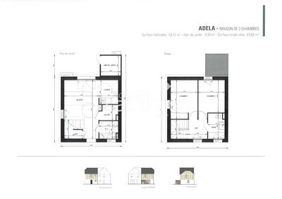 Maison - 59 m² - 3 pièces