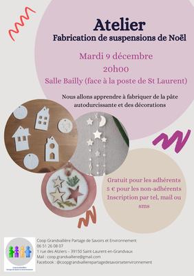 Atelier &quot;Décorations de fête en pâte auto-durcissante&quot;