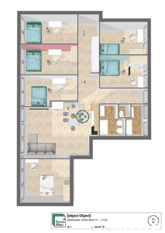 Chambre - 14 m² - 1 pièce