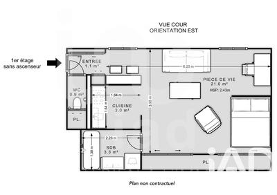 Appartement - 32 m² - 1 pièce