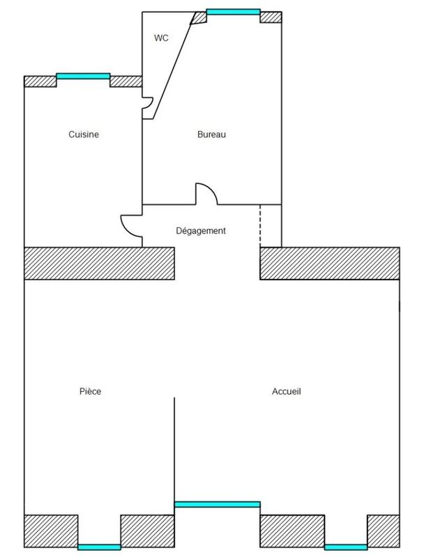 Local commercial - 80 m² - 1 pièce