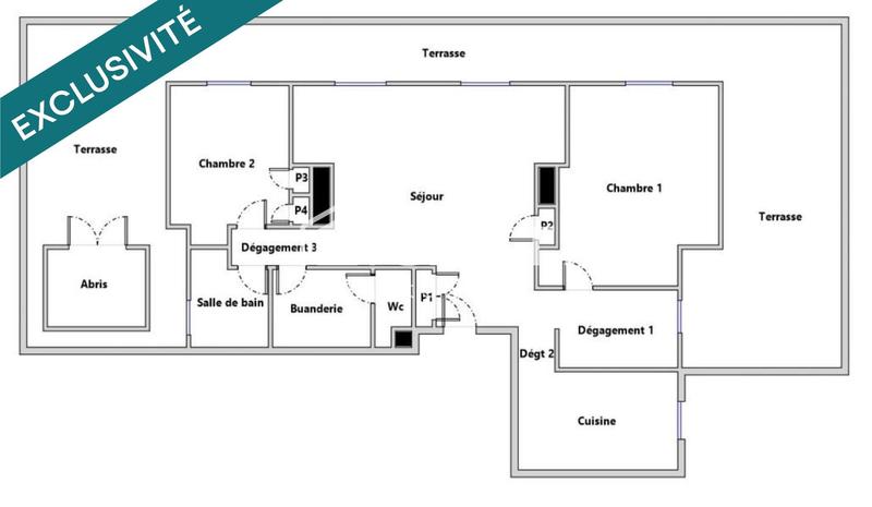 Appartement - 73 m² - 3 pièces
