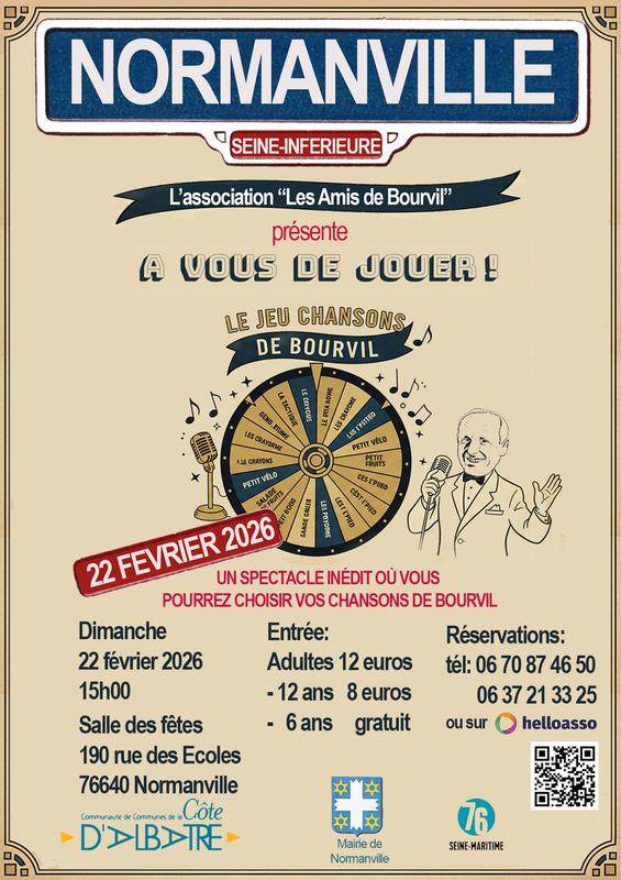 Spectacle "A vous de jouer" - le jeu chansons de Bourvil