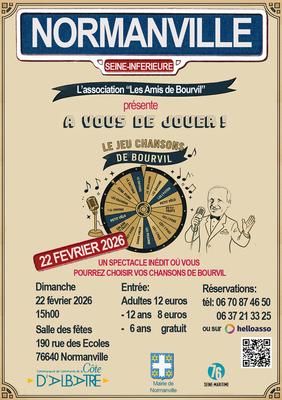 Spectacle "A vous de jouer" - le jeu chansons de Bourvil