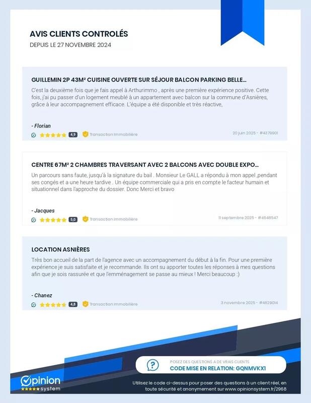 Appartement - 37 m² - 2 pièces