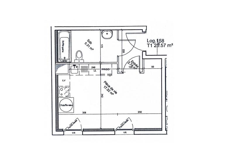 Appartement - 25 m² - 1 pièce