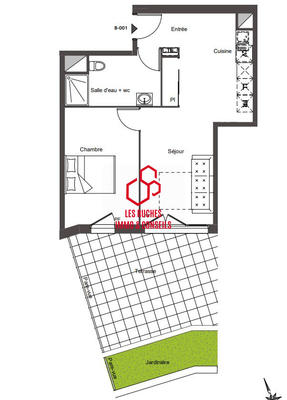 Appartement - 46 m² - 2 pièces