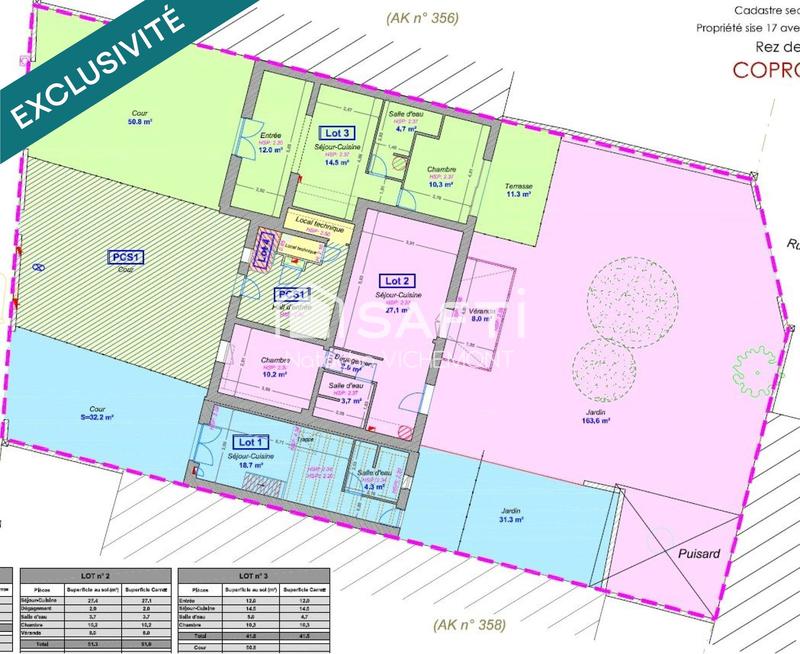 Appartement - 43 m² - 2 pièces