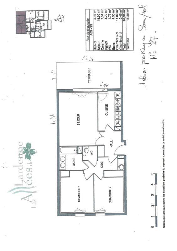 Appartement - 65 m² - 3 pièces