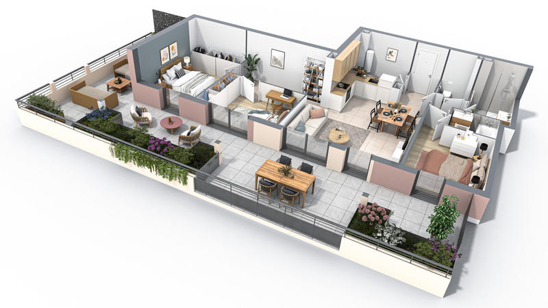 Appartement - 82 m² - 4 pièces