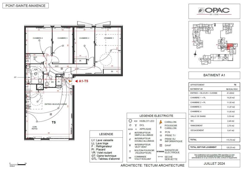 Appartement - 115 m² - 5 pièces