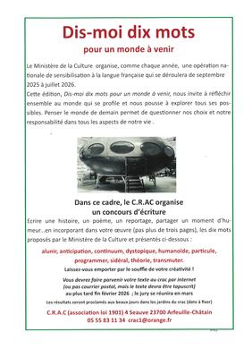 Crac : Dis-moi dix mots pour un monde à venir