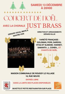 Concert de Noël avec la chorale Just Brass