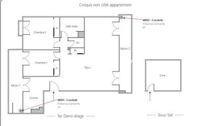 Appartement - 70 m² - 3 pièces