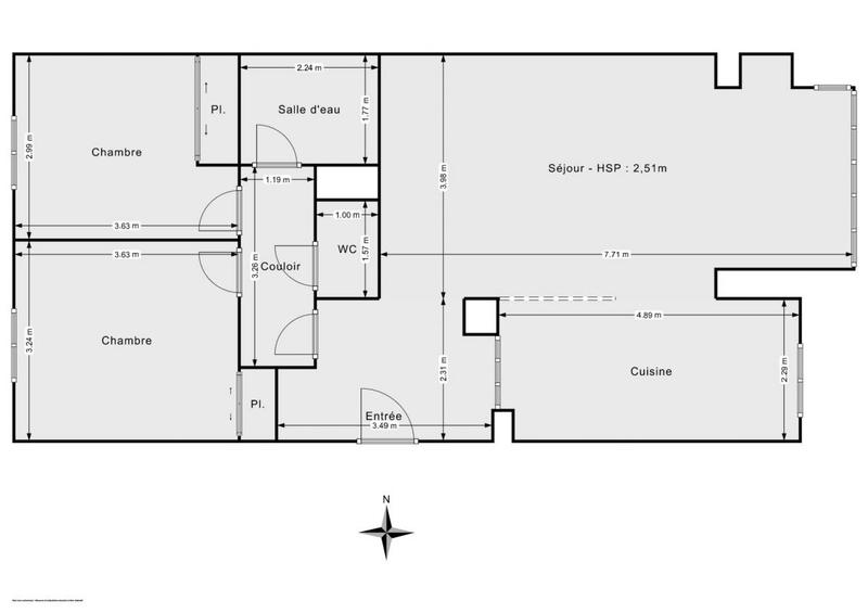 Appartement - 76 m² - 3 pièces