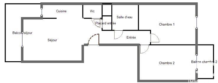 Appartement - 55 m² - 3 pièces