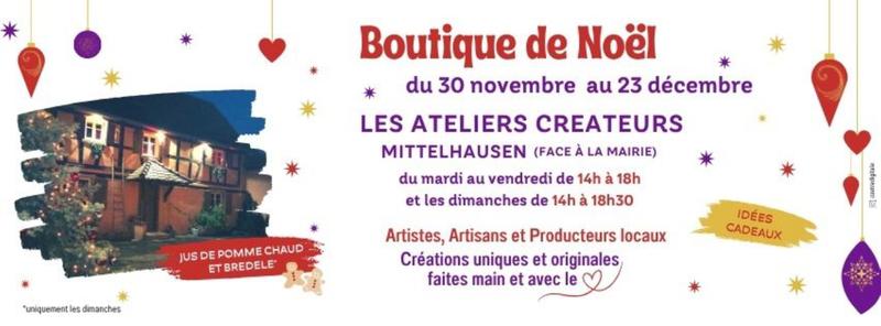 Boutique éphémère de Noël des Ateliers Créateurs