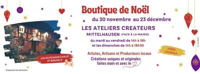 Boutique éphémère de Noël des Ateliers Créateurs
