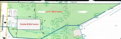 Terrain constructible - 1 095 m²