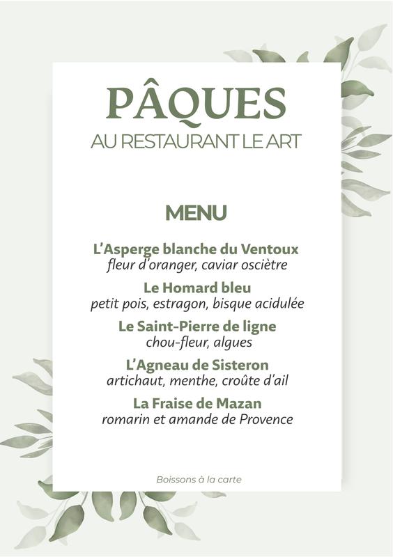 Déjeuner de Pâques au restaurant le Art