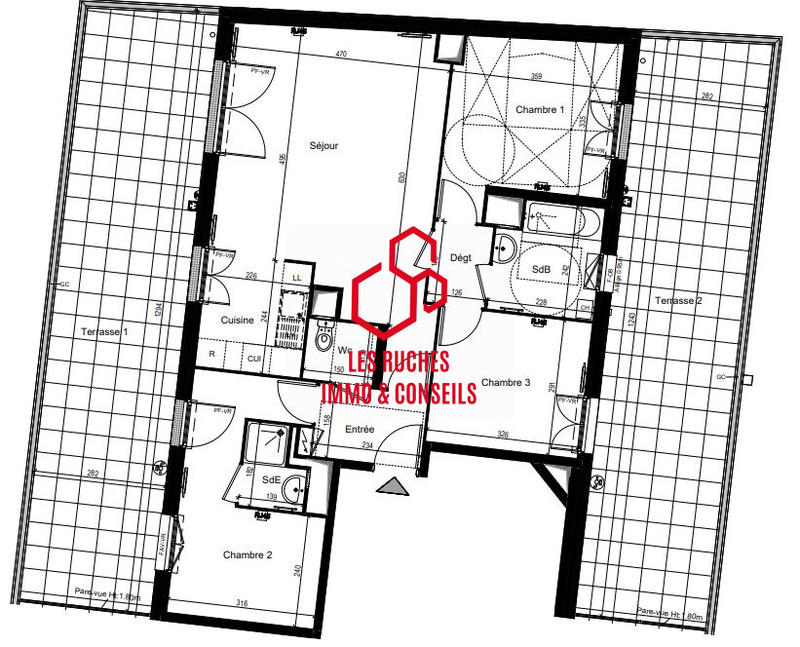 Appartement - 82 m² - 4 pièces