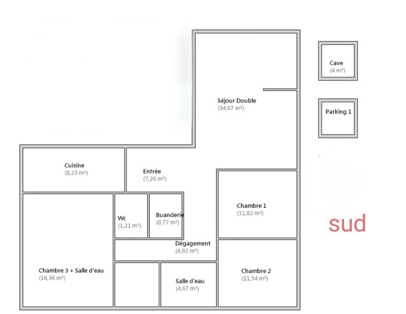 Appartement - 101 m² - 5 pièces