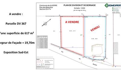 Terrain constructible - 617 m²