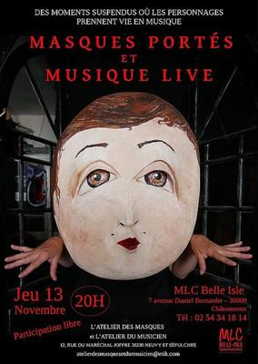 Concert/Spectacle Yves Henry – Masques portés et Musique live duo
