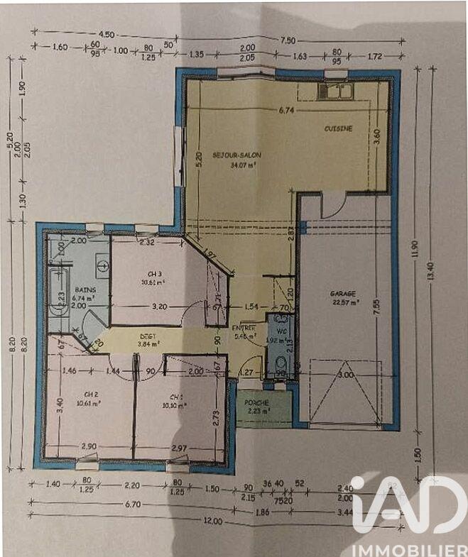 Maison - 83 m² - 4 pièces